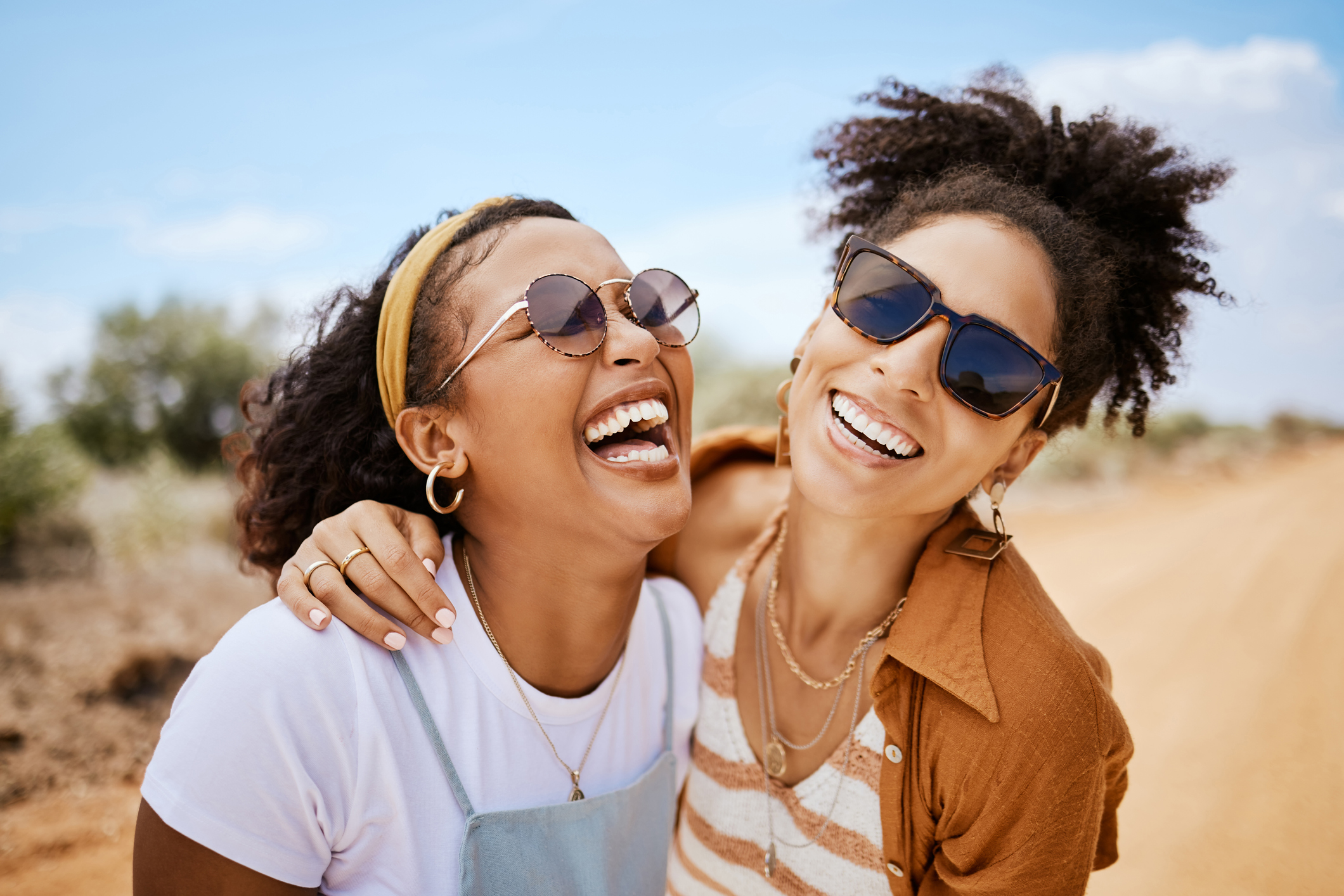 Friends laughing together